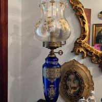 lampada blu da tavolo stile liberty