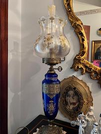 lampada blu da tavolo stile liberty