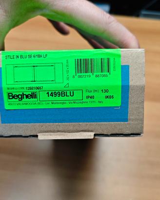 luce emergenza Beghelli a incasso blu