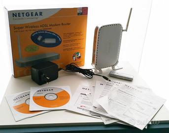 Netgear 108 Mbps Modem Router Dg834g + Adpt Wg111t