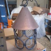 Lampada lanterna rame da giardino