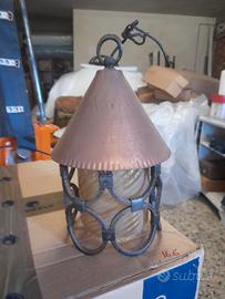 Lampada lanterna rame da giardino