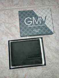 Portafoglio nuovo nero in pelle