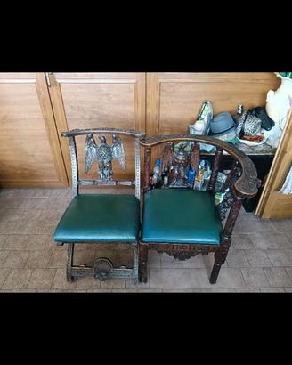 Coppia sedie XIX secolo 1800 1900