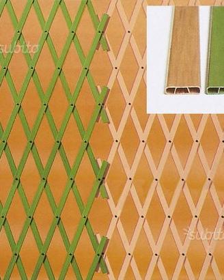 Traliccio in plastica mt. 1x1 Colore Legno o Verde