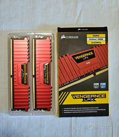 Corsair Vengeance Red RAM 2x4GB DDR4 2133Mhz 