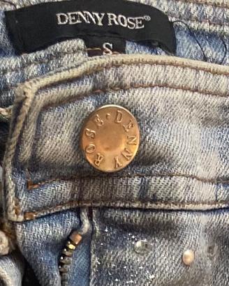 Jeans ginocchio swarovski