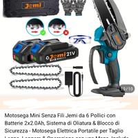 Mini Motosega a Batteria lubrificazione automatica