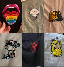 Magliette ricamate a mano