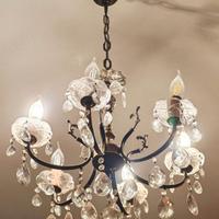 lampadario vintage a 6 bracci