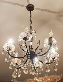 lampadario vintage a 6 bracci