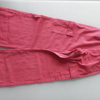 jeans cargo rosso corallo