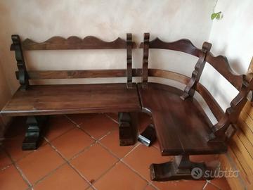 panche in legno massello modulari