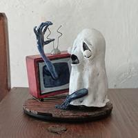 Statuetta fantasmino + TV (fatta a mano)