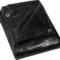 4 Teloni con occhielli Impermeabile 2m x 3m [NERO]