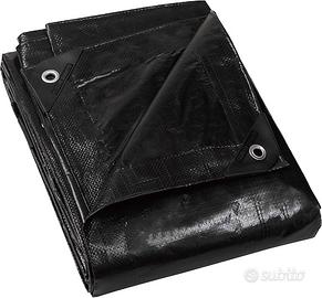 4 Teloni con occhielli Impermeabile 2m x 3m [NERO]