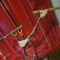 Trespollo rtigianali per pappagallo  legno