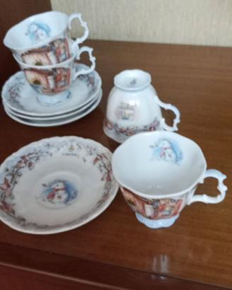 Set 4 tazze da tè Royal Doulton, serie Winter