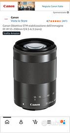 Zoom canon macchinetta mirrorless come nuovo