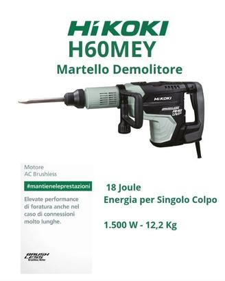 Martello Demolitore Hikoki H60Mey Brushless 1500 W