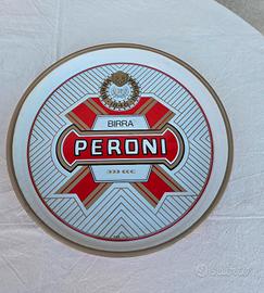 Vassoio rotondo Birra Peroni vintage.