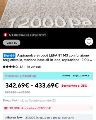 lefant M3 aspirapolvere 