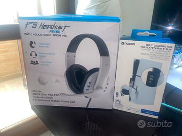 Nacon Cuffie P5 PS488 + Hub Carica PS5 Slim