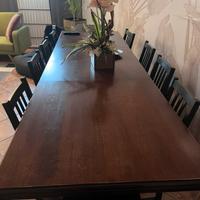 Tavolo legno noce taverna