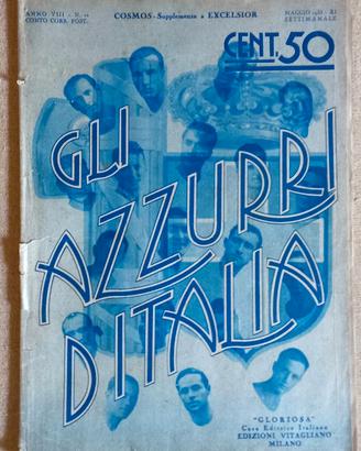 Rivista Cosmos Maggio 1933 Gli Azzurri d'Italia 