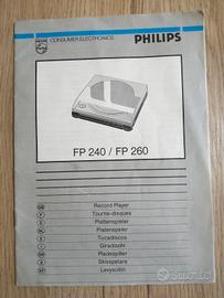 Vintage Manuale Giradischi PHILIPS FP 260