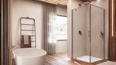 Cabina Doccia Battente Pivolante Kubik