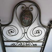 Testiera letto single ferro battutto dipinta a man