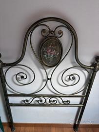 Testiera letto single ferro battutto dipinta a man