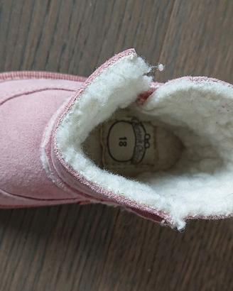 Stivaletto scamosciato rosa - numero 18