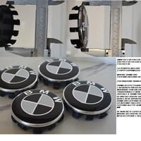 4 COPRIMOZZO CERCHI LEGA BMW 56 MM STEMMA BORCHIA