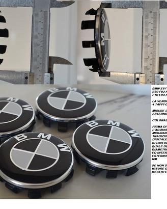 4 COPRIMOZZO CERCHI LEGA BMW 56 MM STEMMA BORCHIA
