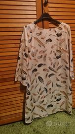 abito a tunica con maniche 3/4