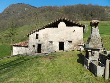 Cascina con terreno e bosco