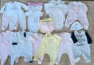 Lotto abbigliamento neonata 0/1mesi - 20 pezzi