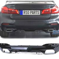 DIFFUSORE BMW G30 G31 LOOK M-PERFORMANCE NERO LUCI