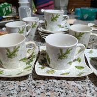 set tazzine con piattini 