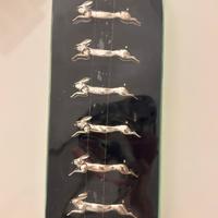 6 Poggia posate vintage lepre