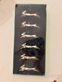 6 Poggia posate vintage lepre