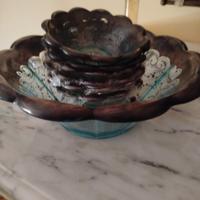 servizio antico in argento e cristallo 