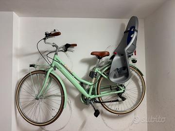 Bicicletta da città tecnobike con seggiolino bimbo