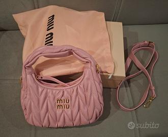 Borsa Miu Miu hobo wander Matelassé pelle rosa
