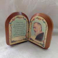 Soprammobile Padre pio in legno 