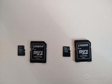 Lotto schede SD e microSD 2-4–16–32-64GB