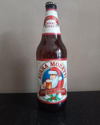 Bottiglia Birra Moretti Auguri Sinceri Natale 1996