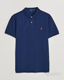Polo Ralph Lauren Slim Fit Blu Logo Rosso 2XL